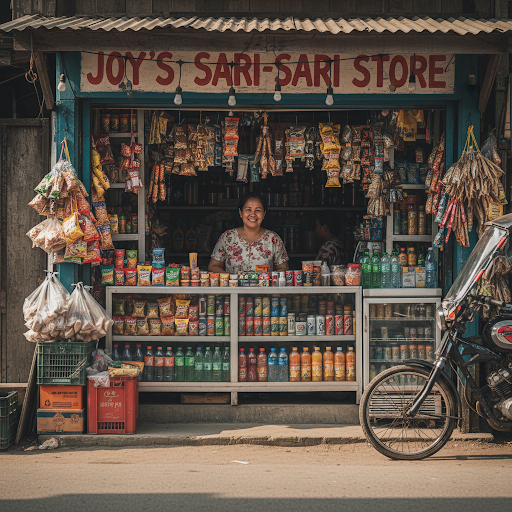A small business owner managing a sari-sari store in the Philippines